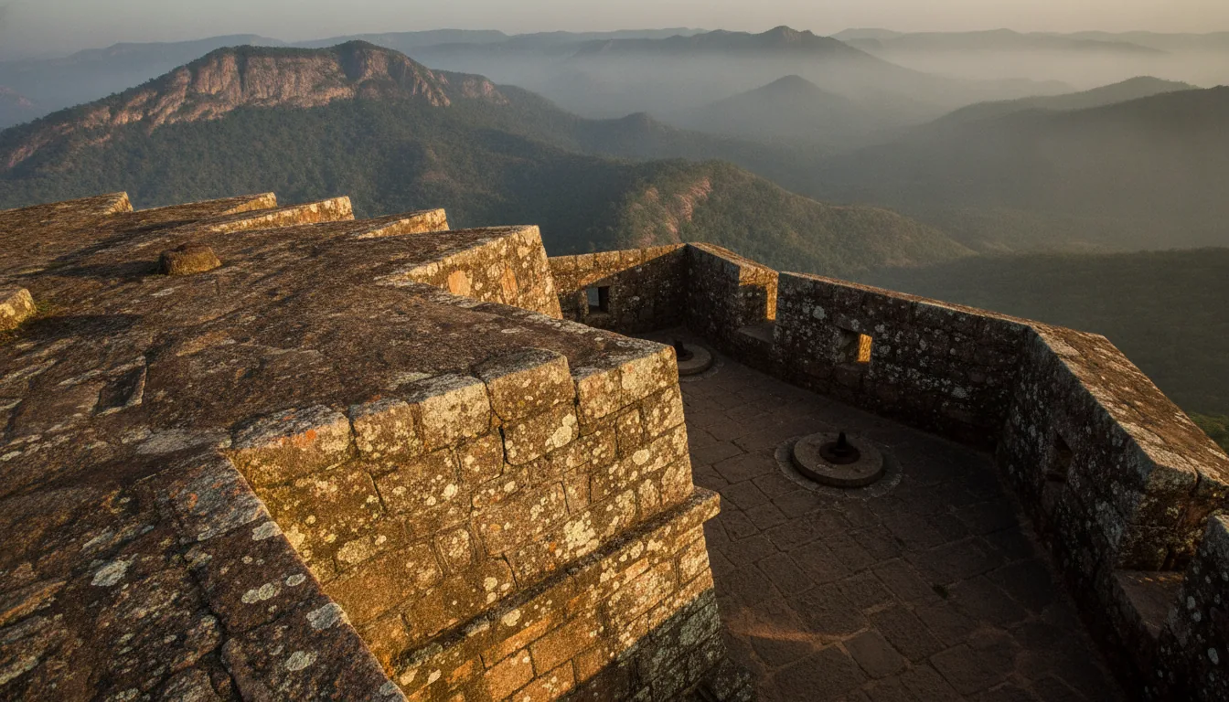 Manjarabad Fort overlooking the Western Ghats